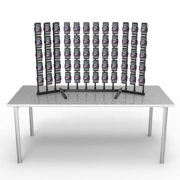 曲屏多臺手機直播支架多機位群控展示支架抖音快手拍攝桌面支撐架