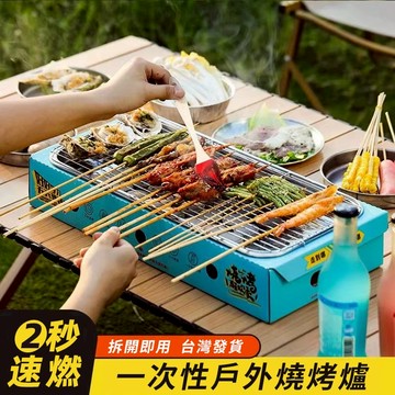 💥台灣發貨💥 燒烤神器環保便攜式 一次性烤肉架 烤肉架 木炭 烤肉爐 露營烤肉爐 露營烤肉架 烤肉盤 環保烤肉架 果木炭