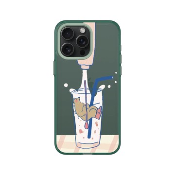 iPhone 15 Pro Max Clear 憂墨綠 - 咻咻熊 XiuXiubear - 很熱的熊