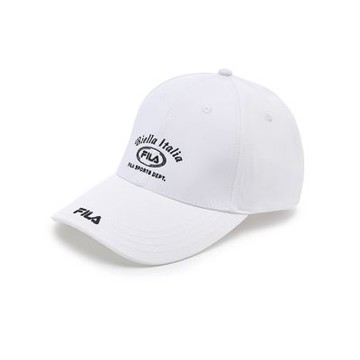 FILA官方直營 經典LOGO帽/棒球帽-白色 HTZ-5015-WT