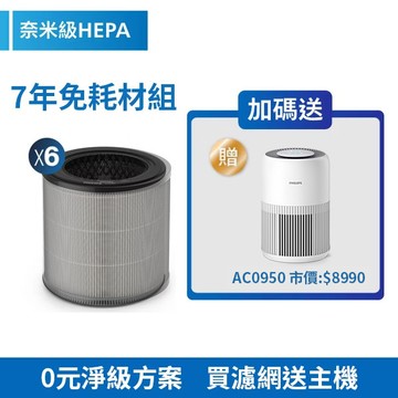 ★六年份濾網組 送主機(AC0950)★奈米級HEPA&活性碳複合式濾網 (FY0910/30)-適用型號: AC0950-[清淨機先出貨，濾網5月底寄出]