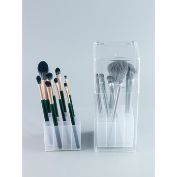 化妝刷收納盒防塵晾曬架子眉筆透明刷桶工具眼線筆桌面整理收納筒