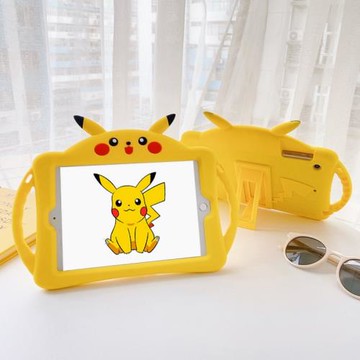 ipad8可愛2021適用于蘋果平板9保護套10.2迷你4mini5防摔硅膠殼第七八代air2皮卡丘2020新款pro寸兒童全包9.7