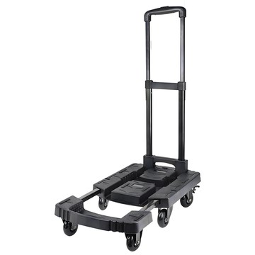 六輪伸縮折疊手推車  1個  黑色