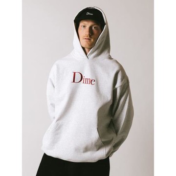 Dime Classic Embroidered Hoodie 刺繡Logo寬松加絨連帽衫衛衣潮