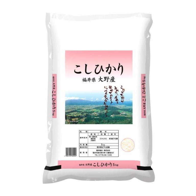 新米 米 5kg コシヒカリ 福井県大野産 白米 令和5年産 送料無料