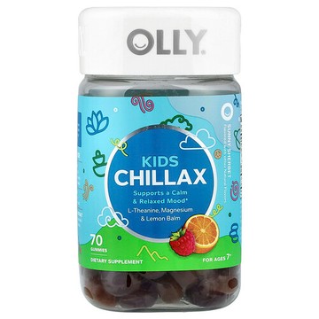 OLLY, 兒童放鬆幫助軟糖，適用於 7 歲以上，晴日冰霜味，70 粒