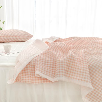 SCOHOme 糖果泡泡紗夏季雙層被  S  糖果橙