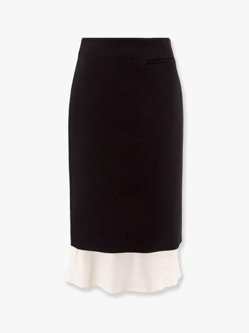 Wool blend skirt with silk insert - ROHE - gender_Woman
