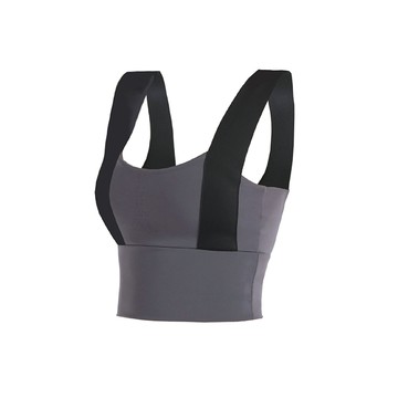 AREXSPORT加大碼涼感機能寬肩無痕透氣中高強度BRA運動內衣(可抽胸墊)-岩石灰【XL-3L】大尺碼