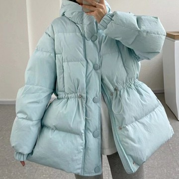 【巴黎精品】現貨+預購 真羽絨90%白鴨絨羽絨外套羽絨衣夾克-連帽收腰抽繩短款防寒保暖女外套7色p1ah43