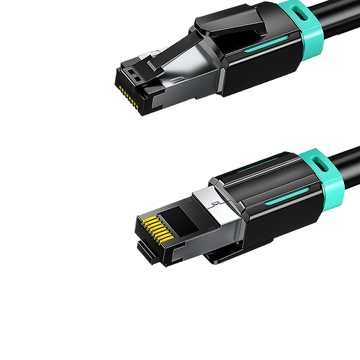 山澤 Cat.8超極速40Gbps傳輸雙屏蔽抗干擾電競工程網路線 黑/5M