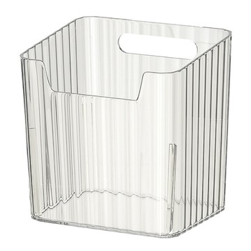 蕉蕉購物 簡約兩用壁掛桌立置物盒 透明收納盒 多功能置物籃 廚房浴室收納  透明色  1組