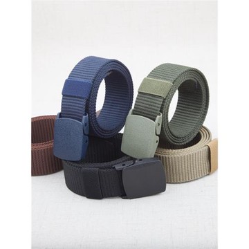防過敏免安檢戰術腰帶尼龍青年男女通用無金屬牛仔褲帶透氣外貿款