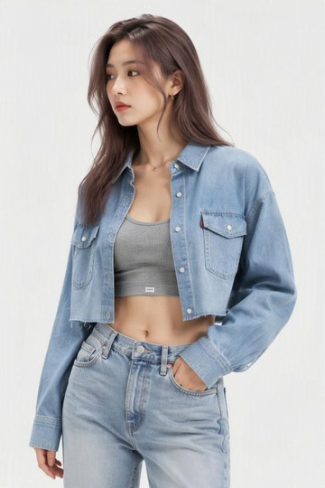 【99限搶3折起】女款 牛仔襯衫 短版襯衫 女生襯衫 熱賣單品