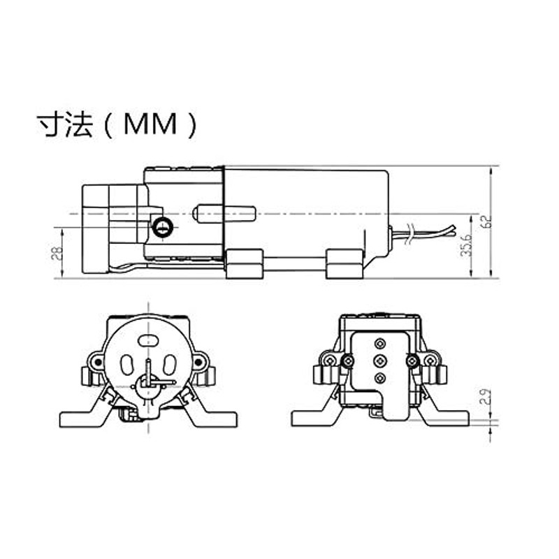 LOOKGOUDC 12V 電磁 ウォーター ポンプ 汎用 小型 ダイヤフラム 式