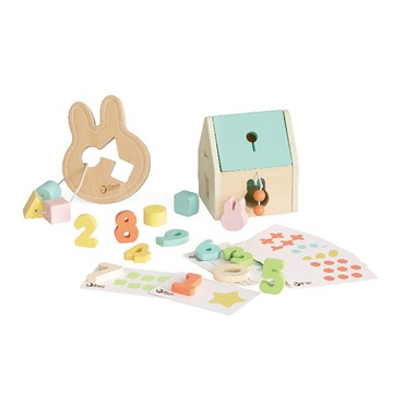 【德國 classic world 客來喜經典木玩】幼兒木製歡樂盒/25pcs遊戲套組(12個月以上適用)