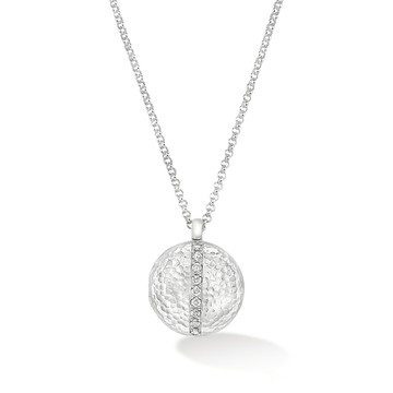 White Sapphire 16mm Round Lumiere Locket