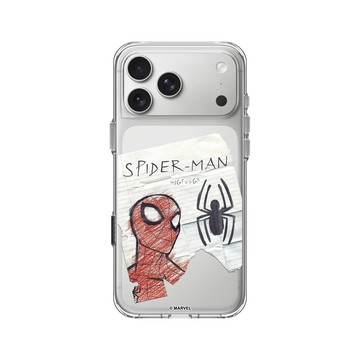 iPhone 17 Pro Max Clear Case（相機按鈕） 透明 - 蜘蛛人 Spider-man - 蜘蛛人 - 手繪塗鴉