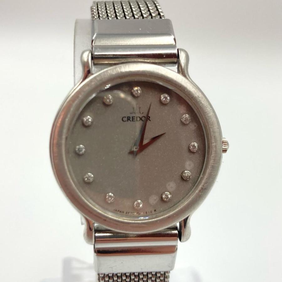SEIKO セイコー クレドール 2F70-0370 12Pダイヤ プラチナ 900