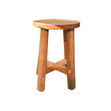 吉迪市柚木家具 【吉迪市100%全柚木家具】原木小圓凳 椅凳 椅子 餐椅 板凳 客廳 LT-061