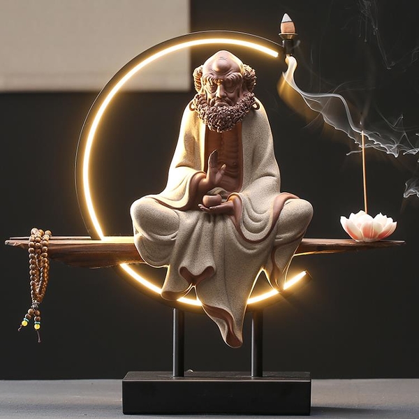 新中式禪意達摩祖師佛像擺件陶瓷玄關工藝品擺設倒流推薦| Yahoo奇摩