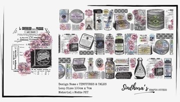 Tinctures and Tales 復古藥房風格 霧面 PET 膠帶