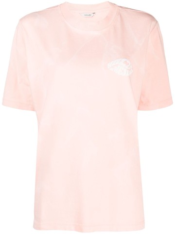 Holzweiler - logo-print organic cotton T-shirt - women - Organic Cotton - M - Pink