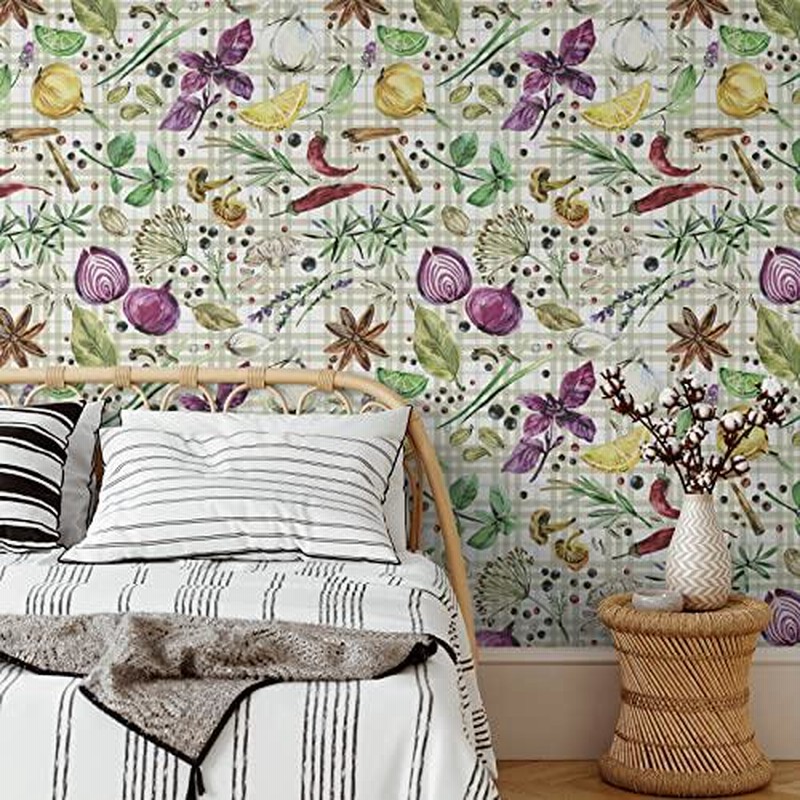 Varypaper はがせる 壁紙シール 花柄 リメイクシート 野菜柄 クロス インテリアシール ボタニカル 44 5cm 8m厚手 カッティングシート のり付き ふすま 壁紙 補修 通販 Lineポイント最大get Lineショッピング