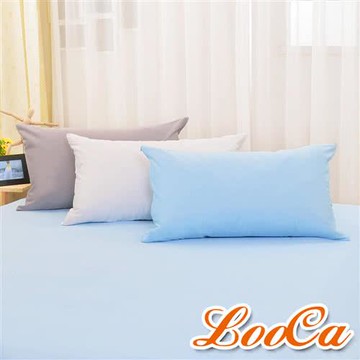 LooCa 物理防蹣防水保潔枕套MIT(2入-共3色)