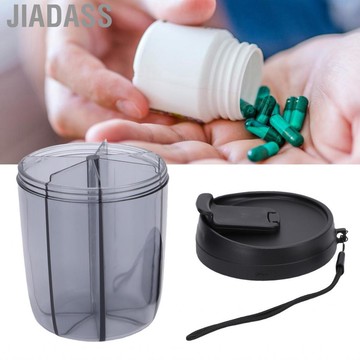 jiadass Pssopp 便攜式藥丸分配器瓶 6 隔層大容量防混合廣口維生素收納盒藥物支架