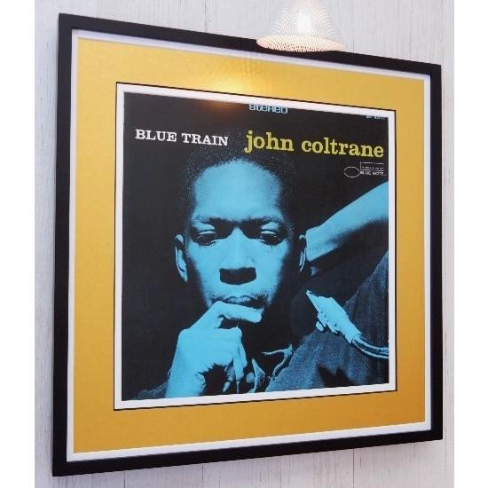 ジョン・コルトレーン LP ジャケット ポスター 額装 Blue Train John Coltrane ブルーノート Blue Note Records 額入り ジャズ インテリア