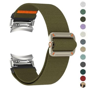 SAMSUNG No Gaps 尼龍錶帶適用於三星 Galaxy Watch 7 6 5 4 44mm 40mm 4/6
