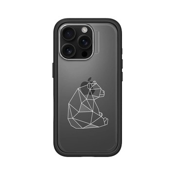 iPhone 16 Pro Mod NX 黑 - Animal Silhouette / 動物剪影 - 幾何-動物系列/熊