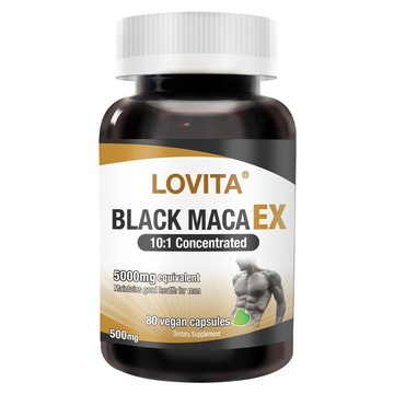 LOVITA 黑鑽馬卡EX素食膠囊(80顆)(10倍濃縮黑瑪卡)