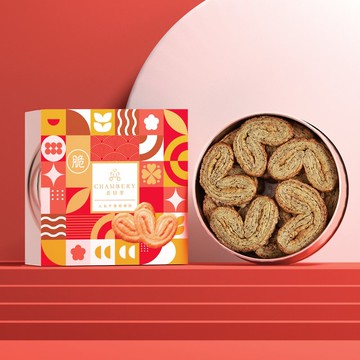 【香貝里】法式蝴蝶酥鐵盒(伯爵茶)/伴手禮/餐盒/端午禮盒