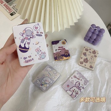 卡通小鏡子家用小型迷你隨身便攜辦公室化妝鏡折疊可愛手持補妝鏡
