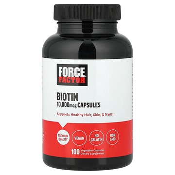 Force Factor, 生物維生素，10000 微克，100 粒素食膠囊