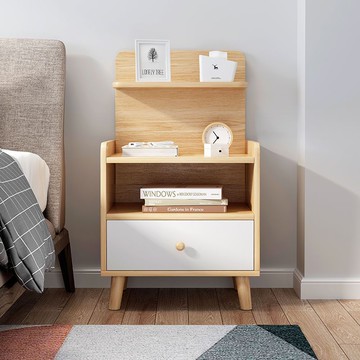床頭櫃 家用臥室小型迷你小櫃子簡約輕奢實木腿置物架儲物櫃子