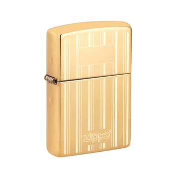 Zippo 【官方授權店】 Design 髮絲紋鏡面條紋設計防風打火機