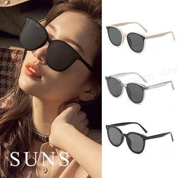 【SUNS】時尚墨鏡 高質感韓流圓框墨鏡 男女同款/太陽眼鏡 抗UV(2153)