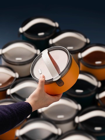 日式飯盒上班族便當盒學生女便攜微波爐加熱多層圓型大容量ins風