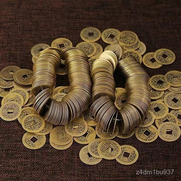 臺灣有貨⚡純銅風水五帝錢十帝錢康熙乾隆順治通寶招財平安壓門檻仿真品銅錢 FKKN