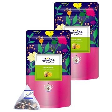 High Tea 伂橙 熱帶天堂綠茶 德國進口花果茶 享受熱帶水果風味 口感清新  12包  3g  2袋