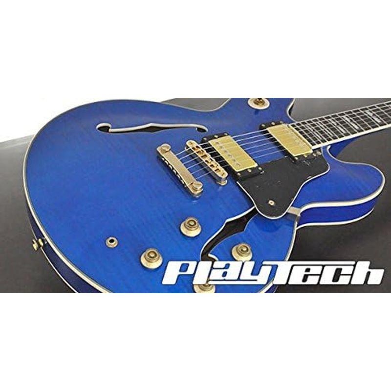 国内正規品 PLAYTECH プレイテック セミアコースティックギター SA500 Flame Transparent Blue