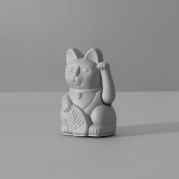 WUZ 德國 DONKEY 幸運繽紛迷你款招財貓-灰