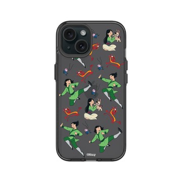 iPhone 15 Clear 酷墨灰 - 迪士尼-公主系列 Disney Princess - 花木蘭