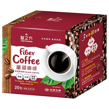 台塑生醫 MD Formula 醫之方 纖韻咖啡食品 炭焙黑咖啡  5g  20包  1盒