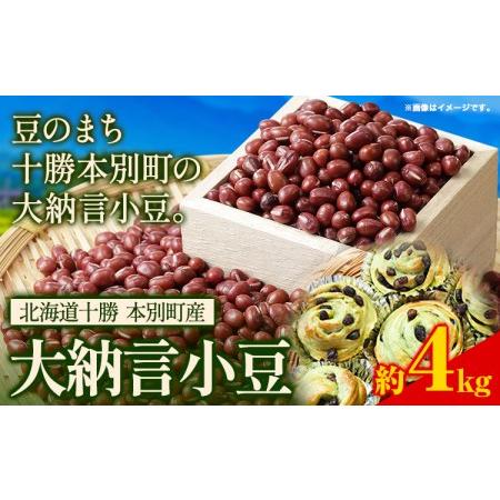 ふるさと納税 令和5年度産 北海道十勝本別町産 大納言小豆4kg 《60日以内に順次出荷(土日祝除く)》本別町農業協同組合 送料無料 北海道本別町