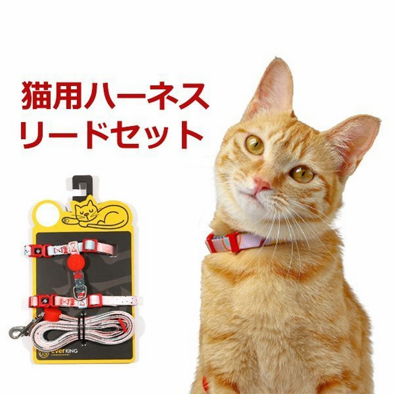 ハーネス リード 胴輪 首輪 猫用 ペット 通気性 リード ハーネスセット ペット用品 おしゃれ お散歩 脱着簡単 衝撃吸収 トレーニング 外出 お洒落 安全 通販 Lineポイント最大get Lineショッピング